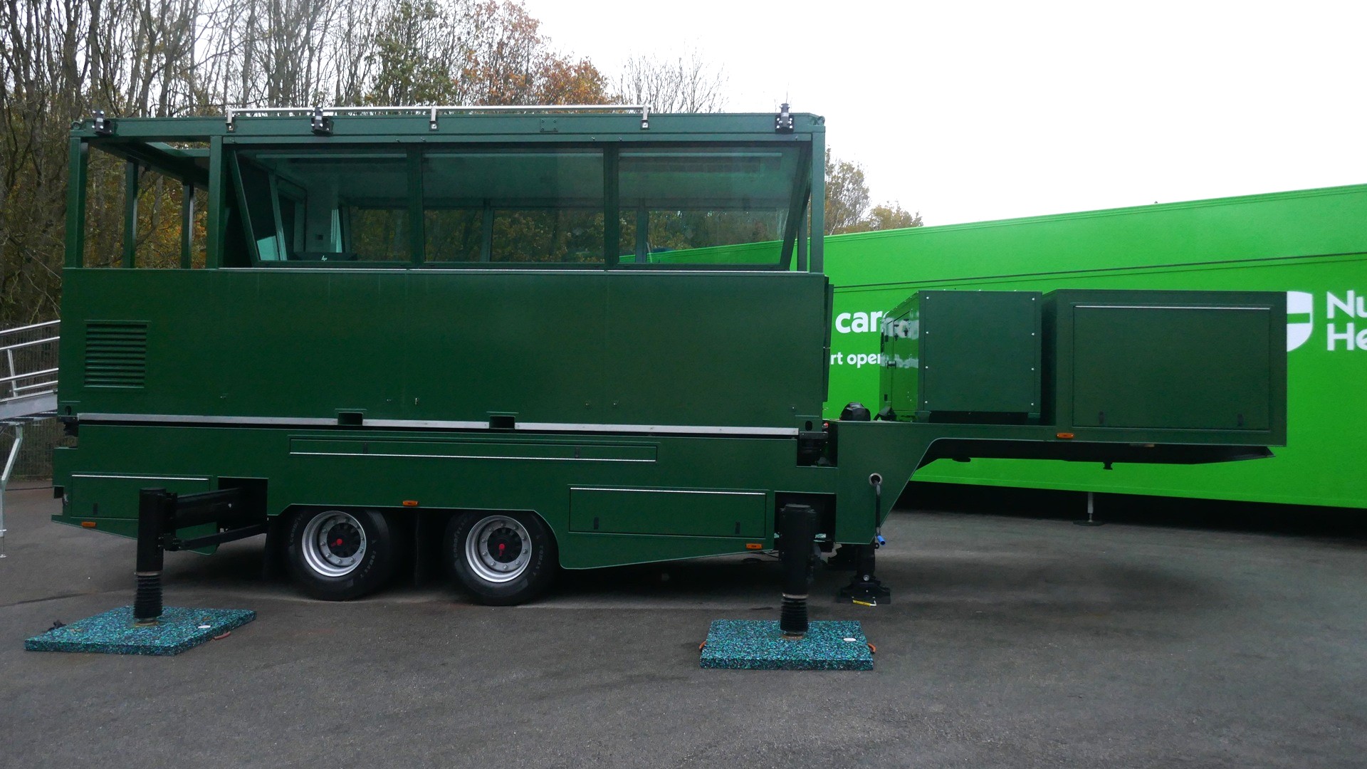 Mobile air traffic control tower Forest Green