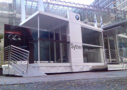 BMW Exhibition trailer deployed on site