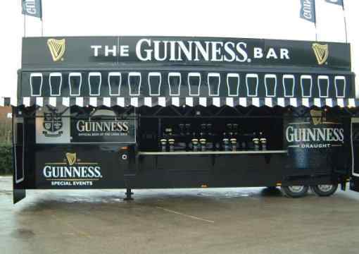 Guinness Mobile Bar unit deployed
