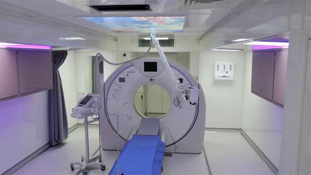 ct scanner in a trailer