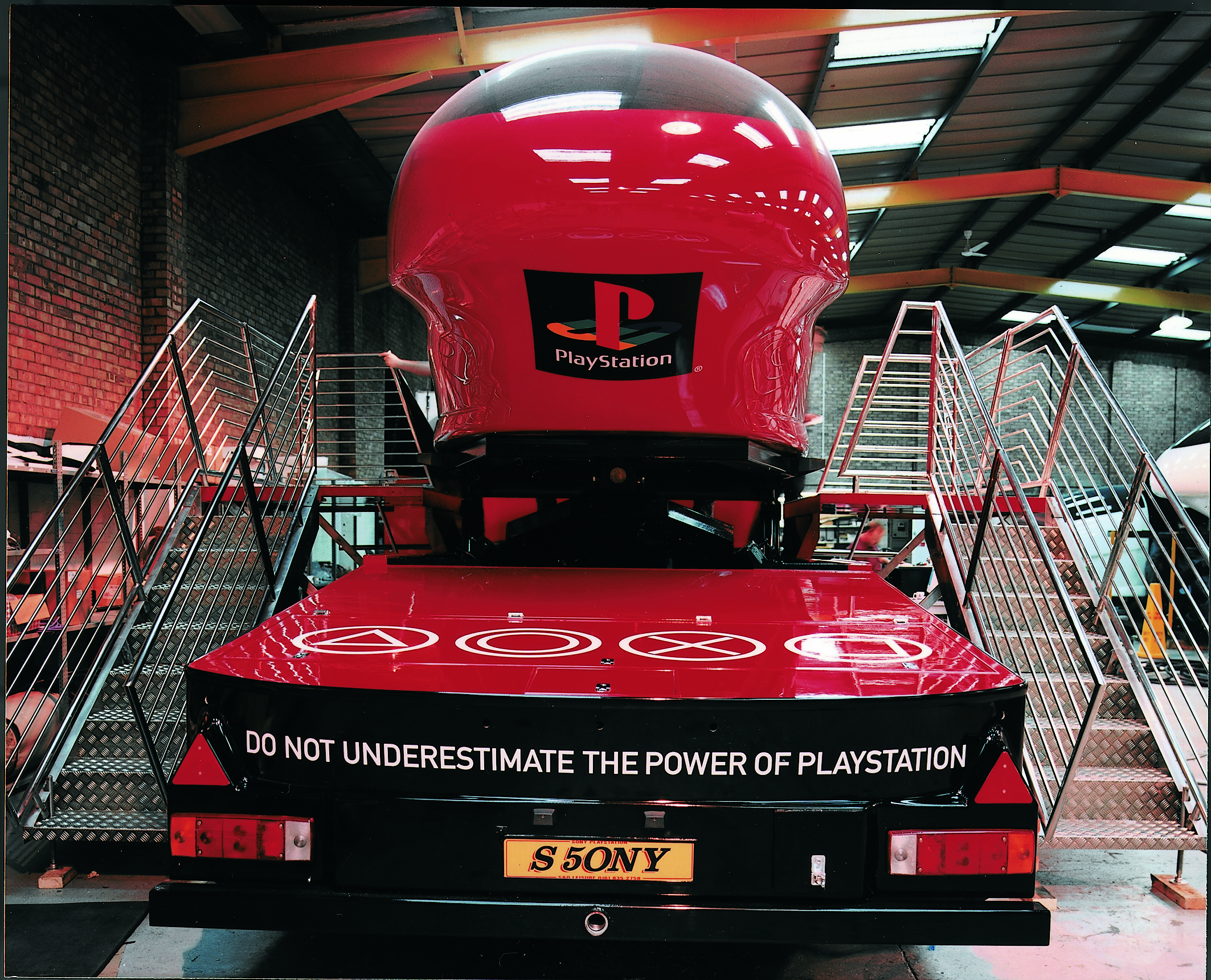 Playstation simulator deployed rear view