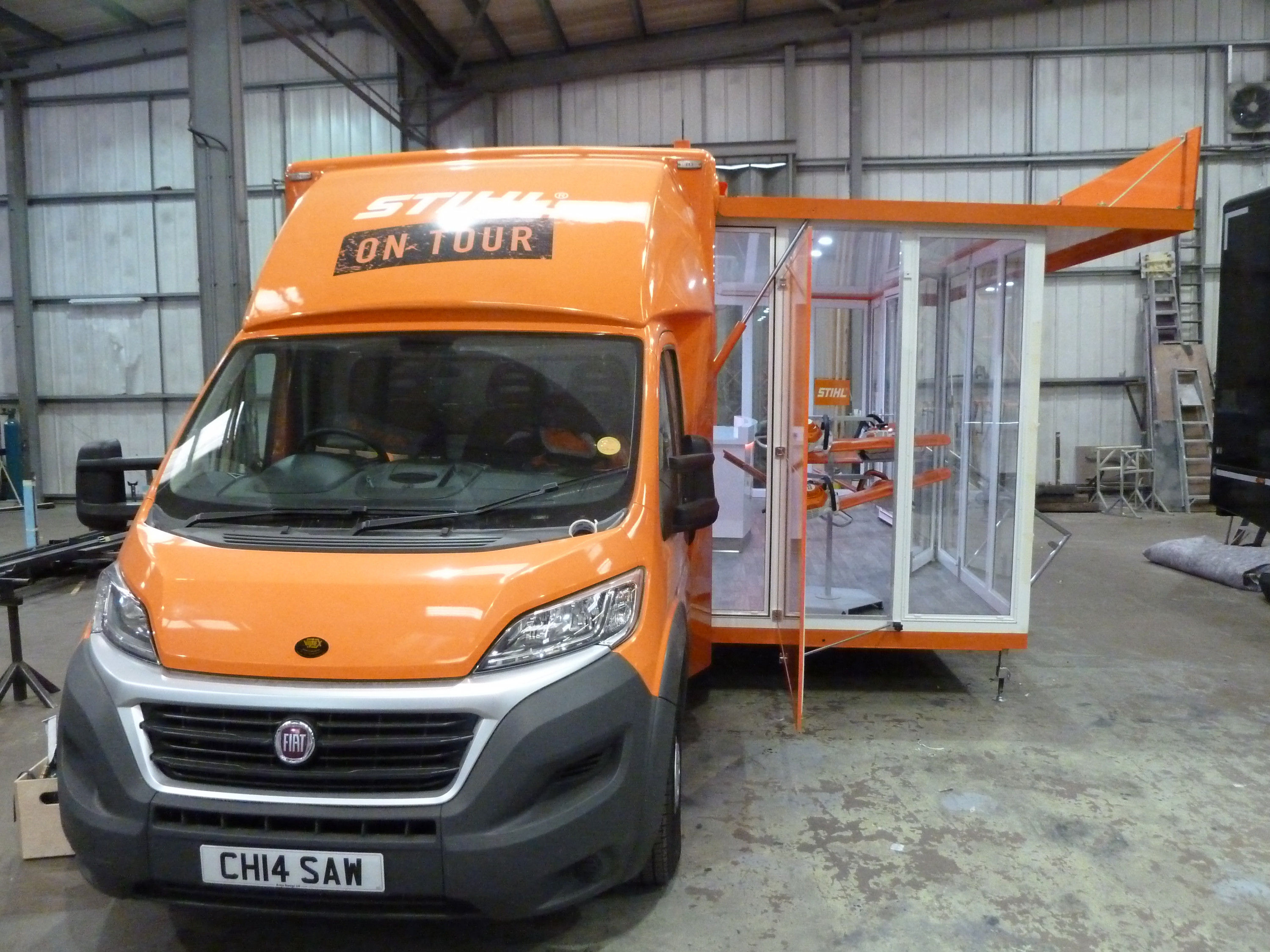 Stihl exhibition unit deployed front view