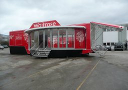 Waitrose Supermarkets Articulated Exhibition Trailers for Cookery Demonstration