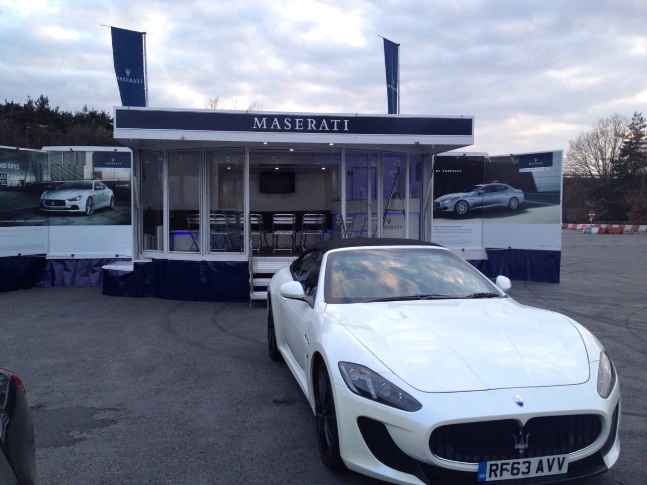 Maserati Exhibition and Hospitality unit show side set up 1