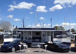 Maserati Exhibition and Hospitality unit show side set up 2