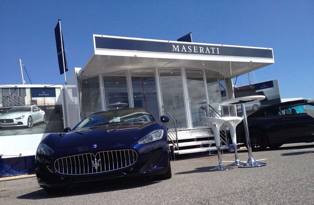 Maserati Exhibition and Hospitality unit show side set up 4