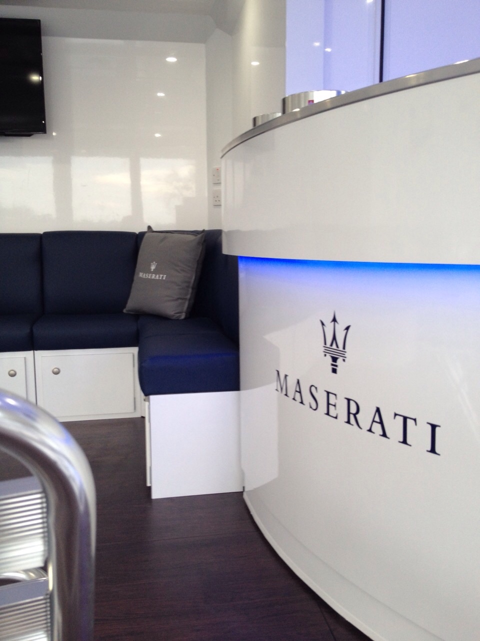 Maserati Internal shot of reception and seating