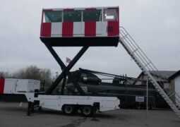 Civil Aviation Mobile Air Traffic Control Trailer with removable cabin, half height and full height elevation