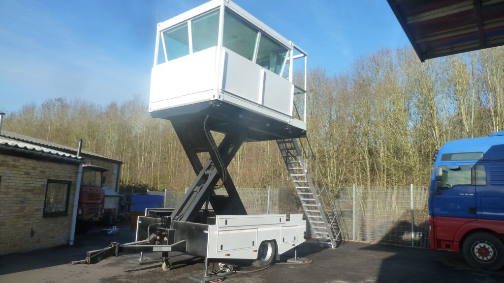 Compact Mobile Air Traffic Control Tower Drawbar Trailer goes to Albania