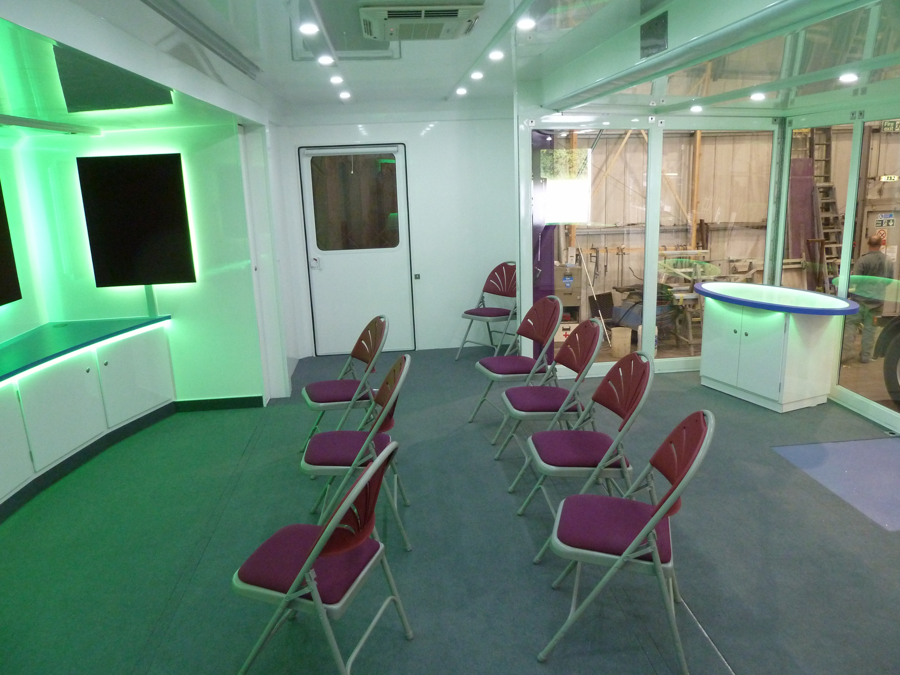 Rear view of NDCS unit inside with LED counters set to green