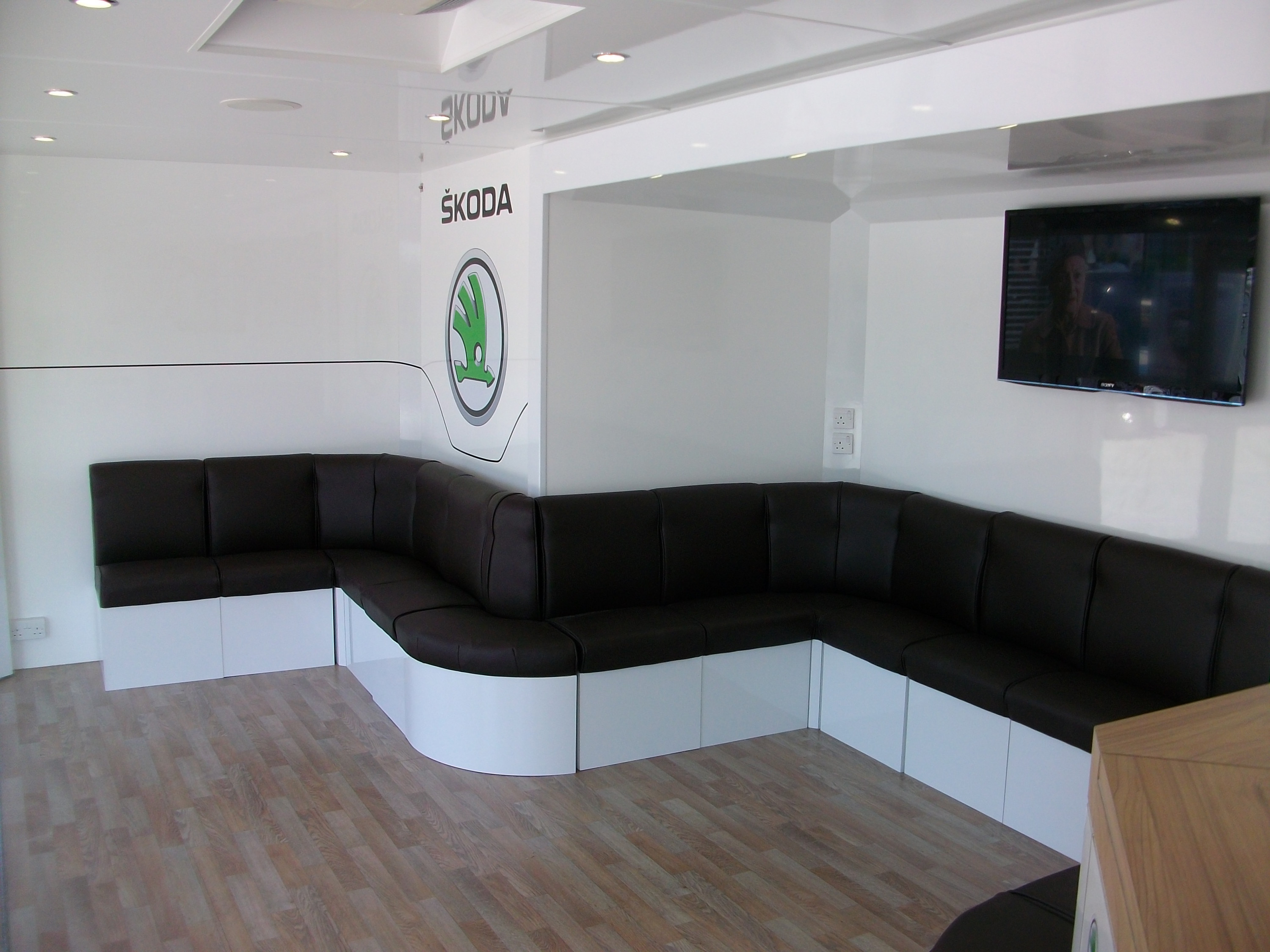 Skoda Cars Exhibition and display trailer internal view