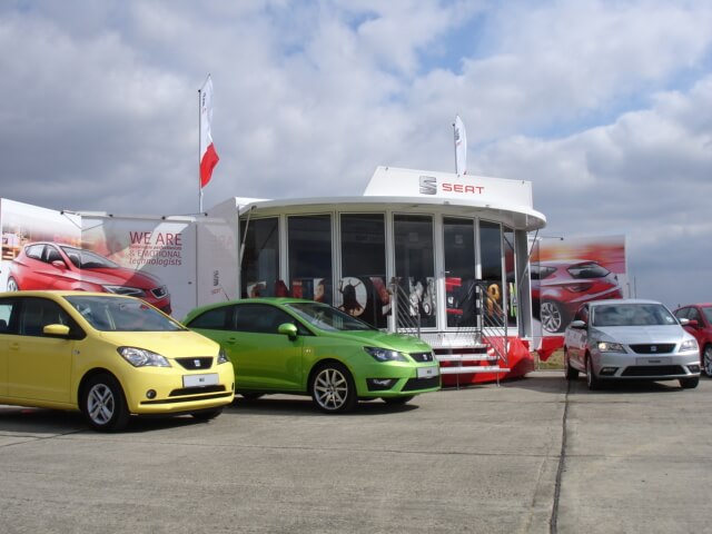 Seat-mobile-exhibition-unit-fully-set-up-nearside-front-view
